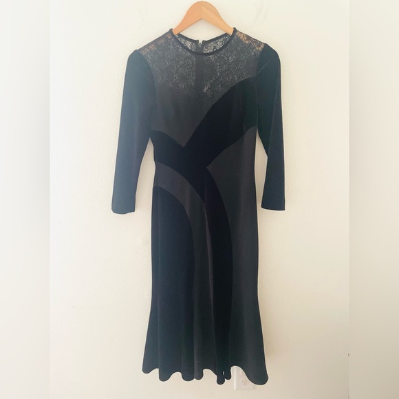 Rickie Freeman Teri Jon black dress evening jewels - Picture 2 of 6